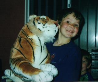 Matthew with Tiger Tom